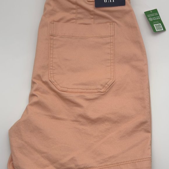 GAP Girlfriend Khaki Shorts size 0 Stretch High Rise Color Peach Martini NWT - Picture 3 of 10